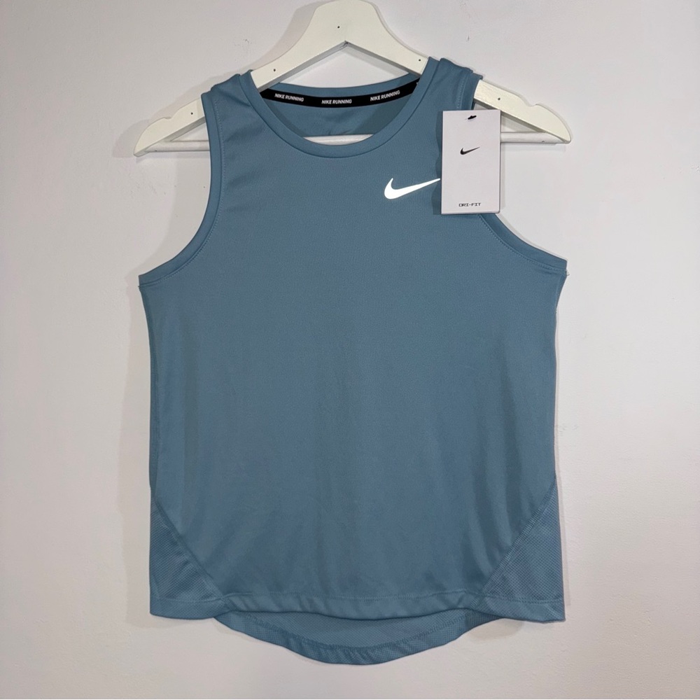 Nike Dri Fit Blue Running Tank Top Sleeveless Performance Shirt Size XS NWT